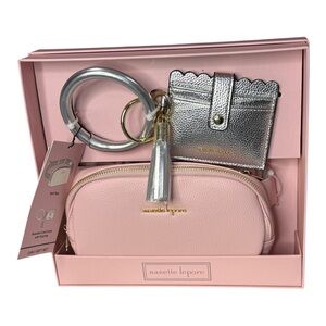 Nanette Lepore Pink Key and Card Holder Set